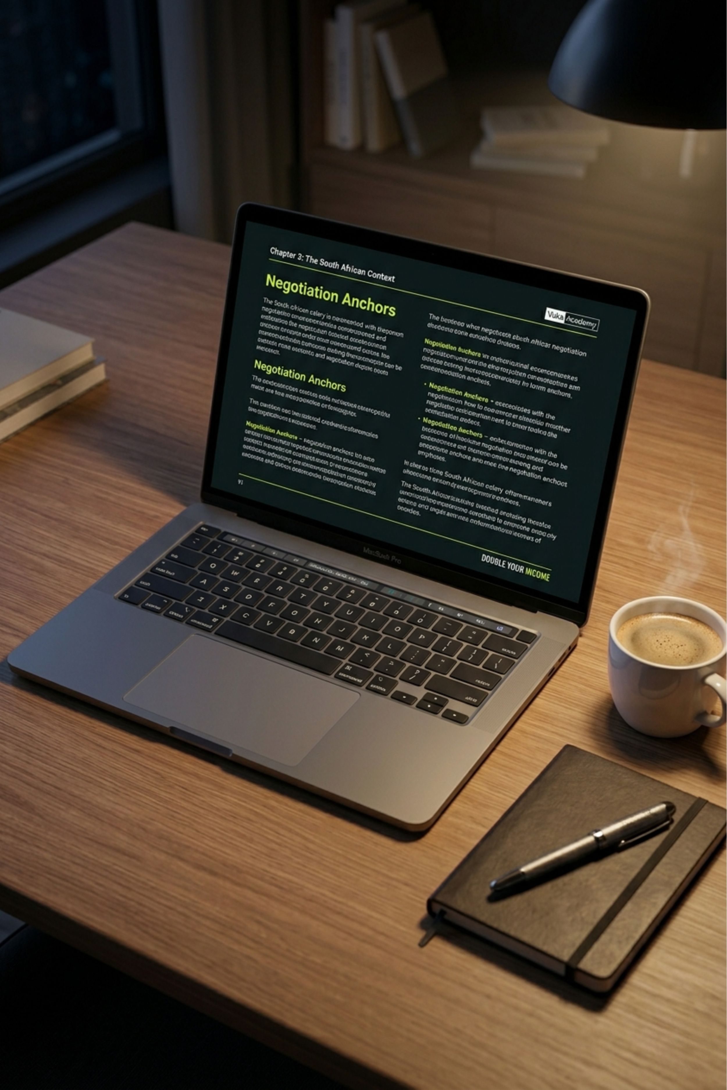 Double Your Income open on MacBook